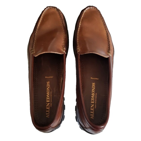 Allen Edmonds Brown Boulder Venetian Leather Driving Loafer Men\'s Size 13 B main image 10